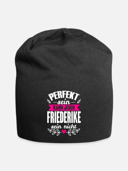 Friederike Perfekt Kann Jeder Friederike Nicht - Jersey-Beanie - Schwarz