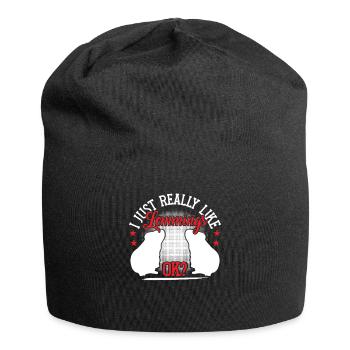 Lemming Campagnol j’aime juste Lemming - Bonnet en jersey - noir - Devant