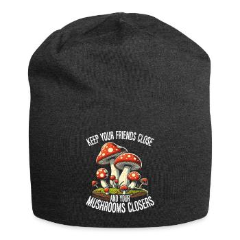 Pilzsammler Pilzsucher Pilze Sammeln Pilzsucher - Jersey-Beanie - Anthrazit - Vorne