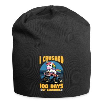 Monster Truck Unicorn 100 Days of School - Jersey-Beanie - Schwarz - Vorne
