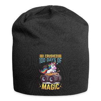 Monster Truck Unicorn 100 Days of School - Jersey-Beanie - Schwarz - Vorne