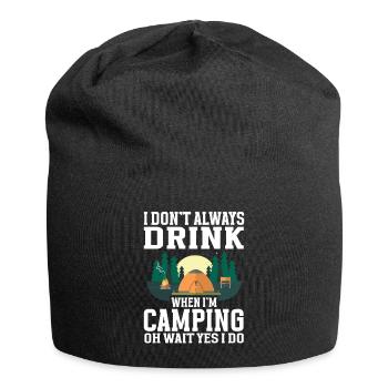 Camping Feu de camp Camper - Bonnet en jersey - noir - Devant