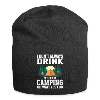 Camping Campfire Camper - Jersey Beanie - charcoal grey - Front