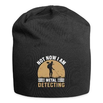 not now i am metal detecting - Jersey-Beanie - Schwarz - Vorne