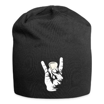 Mandoline, Weil Normale Gitarren Langweilig Sind - Jersey-Beanie - Schwarz - Vorne