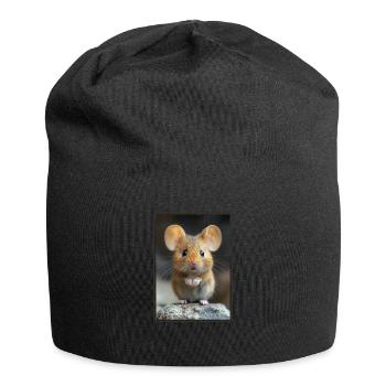 Mäuse Maus - Jersey-Beanie - Schwarz - Vorne