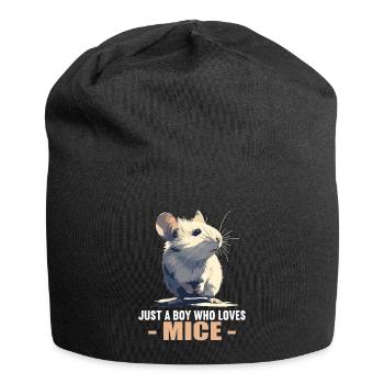 Mäuse Maus - Jersey-Beanie - Schwarz - Vorne