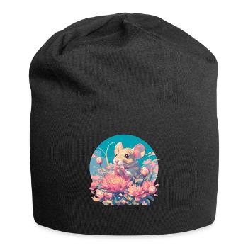 Mäuse Maus - Jersey-Beanie - Schwarz - Vorne