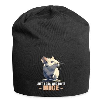 Mäuse Maus - Jersey-Beanie - Schwarz - Vorne