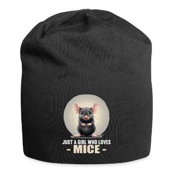 Mäuse Maus - Jersey-Beanie - Schwarz - Vorne