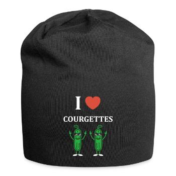 Zucchini-Humor - Jersey-Beanie - Schwarz - Vorne