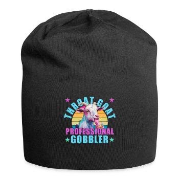 Throat Goat Retro Funny Gag Memes Unangemessener - Jersey-Beanie - Schwarz - Vorne