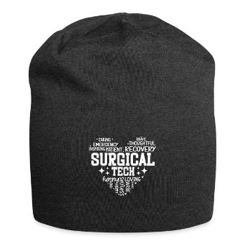 Surgical technology I bring a lot to the table - Jersey Beanie - charcoal grey - Front