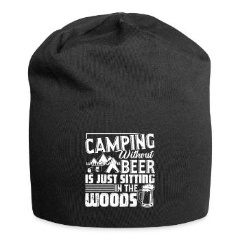 Camping Without Beer Is Just Sitting In The Woods - Jersey Beanie - black - Front