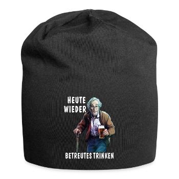 MAN TODAY AGAIN SUPERVISED DRINKING - Jersey Beanie - black - Front