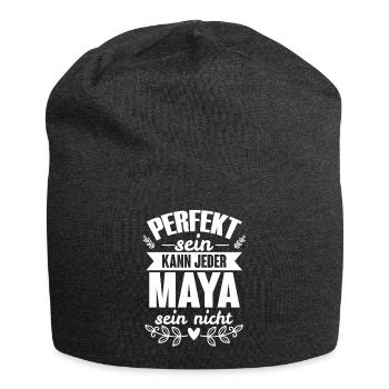 Maya - Perfekt Sein Kann Jeder Maya Sein Nicht - Jersey-Beanie - Anthrazit - Vorne