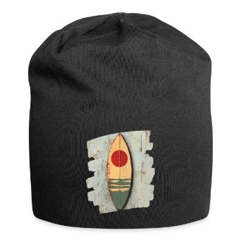 Surfbrett - Jersey-Beanie - Schwarz - Vorne