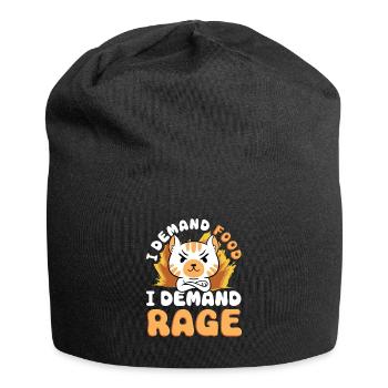 Cat Fat Fat Cat Humor Meme - Jersey Beanie - black - Front