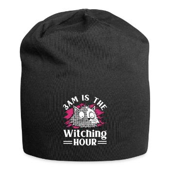 Cat Fat Fat Cat Humor Meme - Jersey Beanie - black - Front