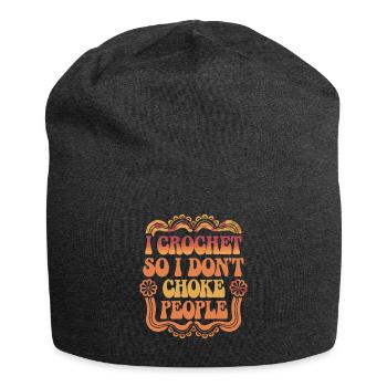 Häkeln - Jersey-Beanie - Anthrazit - Vorne