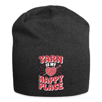 Häkeln - Jersey-Beanie - Anthrazit - Vorne