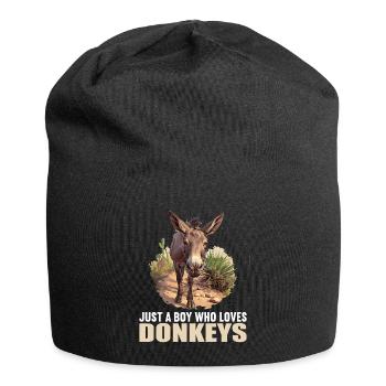 Donkey Esel - Jersey-Beanie - Schwarz - Vorne