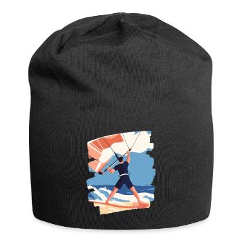 kite surfers - Jersey Beanie - black - Front