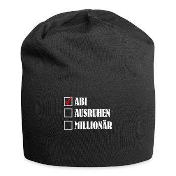 ABI AUSRUHEN MILLIONÄR Abiturient Lustiges - Jersey-Beanie - Schwarz - Vorne