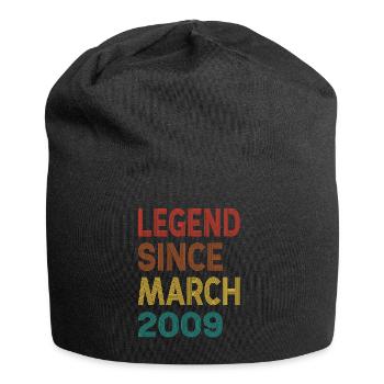 Vintage Legend Since March 2009, 16th birthday - Jersey Beanie - black - Front