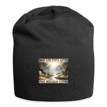 Wie sich das Leben nach einer Million Bier - Jersey-Beanie - Schwarz - Vorne