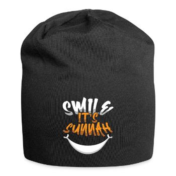 Lächeln Es Ist Sunnah Eid Mubarak Freude - Jersey-Beanie - Schwarz - Vorne