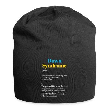 Down syndrome: genetic condition with - Jersey Beanie - black - Front