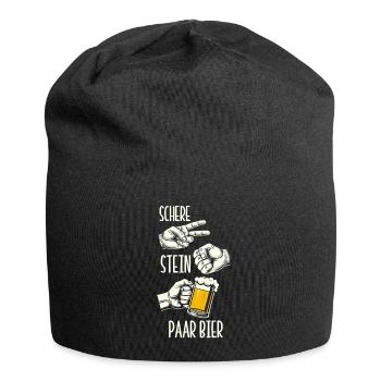 Scissors Stone Beer Couple Beer Lovers Beer Drinkers - Jersey Beanie - black - Front