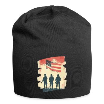 USA 4 - Jersey-Beanie - Schwarz - Vorne