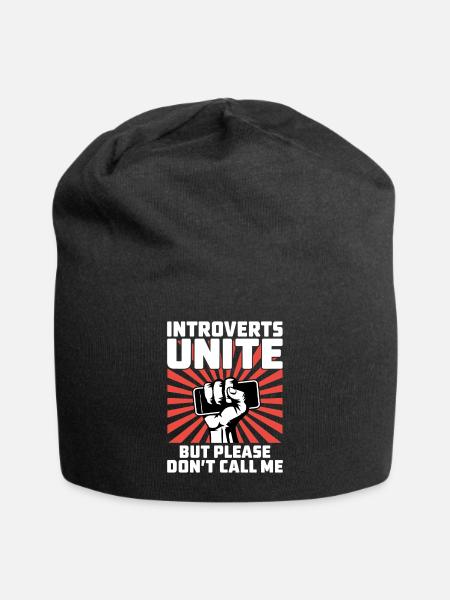Introvertierte Vereinigen Sich - Jersey-Beanie - Schwarz