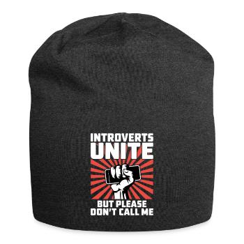 Introvertierte Vereinigen Sich - Jersey-Beanie - Anthrazit - Vorne