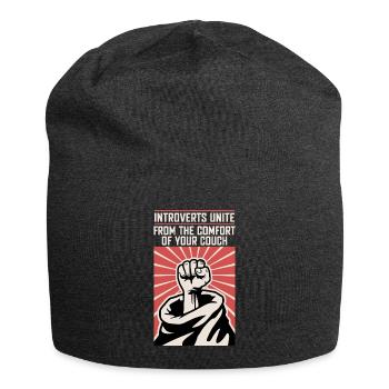 Introvertierte Vereinigen Sich - Jersey-Beanie - Anthrazit - Vorne