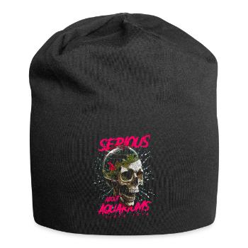 Ernsthaft über Aquarien Fischhalter Geburtstag 1974 - Jersey-Beanie - Schwarz - Vorne