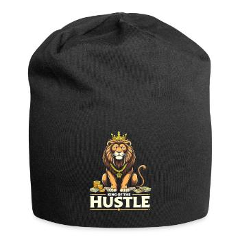 Hustle King – Lion Lion Winners & Movers & Shakers - Jersey Beanie - black - Front