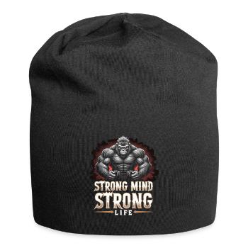 Strong Mind Strong Life Fitness Sportler Gym - Jersey-Beanie - Schwarz - Vorne