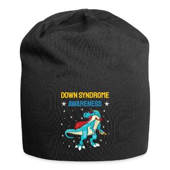 Dinosaur Down Syndrome Consciousness - Jersey Beanie - black - Front