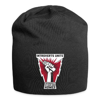 Introverts unite - Jersey Beanie - black - Front