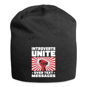Introverts unite - Jersey Beanie - black - Front