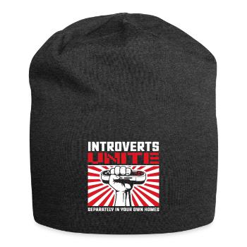 Introvertierte Vereinigen Sich - Jersey-Beanie - Anthrazit - Vorne