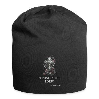 Cross of Jesus: Resurrection, Love, Redemption - Jersey Beanie - black - Front