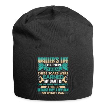 Driller's Life The Pain Is Real - Jersey Beanie - black - Front