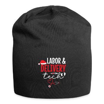 L&D Tech Chapeau de Père Noël - Bonnet en jersey - noir - Devant