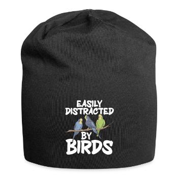 Observation des oiseaux Mignon Amoureux des oiseaux - Bonnet en jersey - noir - Devant