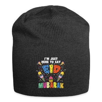 Eid Mubarak Ich Bin Hier Um Zu Sagen - Jersey-Beanie - Anthrazit - Vorne