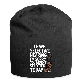Sarcasm Kitten Cat - Jersey Beanie - black - Front